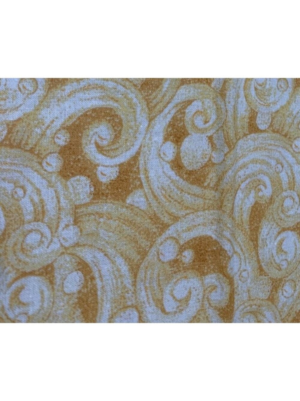 Yellow Swirl Pattern Cotton Fabric Fat Quarter 18x22" Quilting Crafts